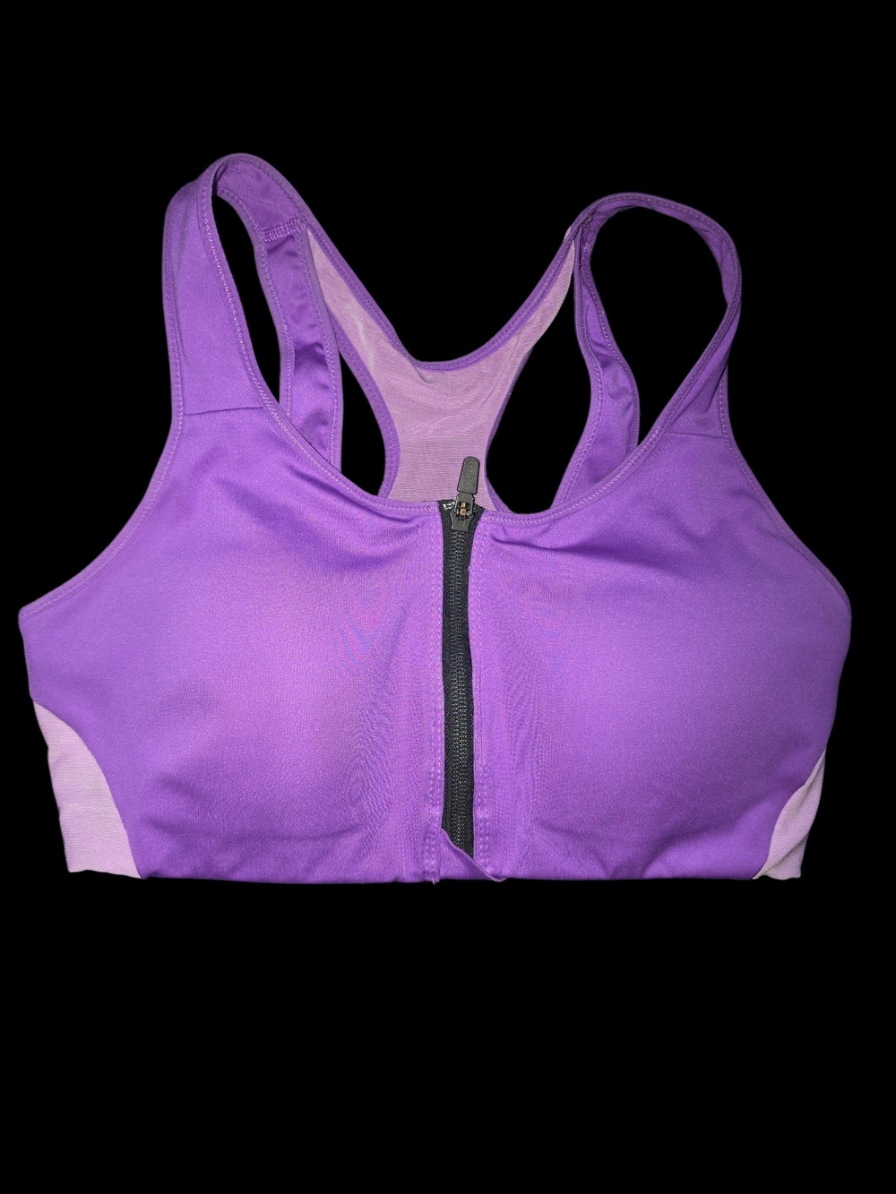 Nike Purple Front-Zip Racerback Sports Bra Size Medium DriFit